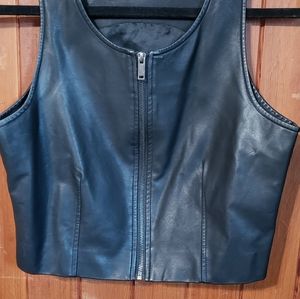 Black PVC vest